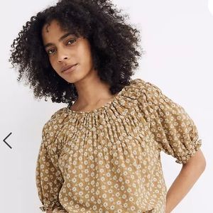 MADEWELL Daisy Embroidered Eyelet Top